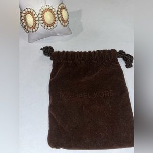 Michael KORS Elastic Banded Oval Beaded Pink Yellow White Bracelet - Size: OS